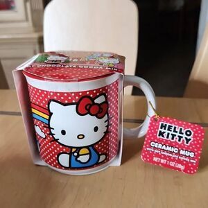 Hello Kitty red Holiday gift set,mug,cocoa and stirrer